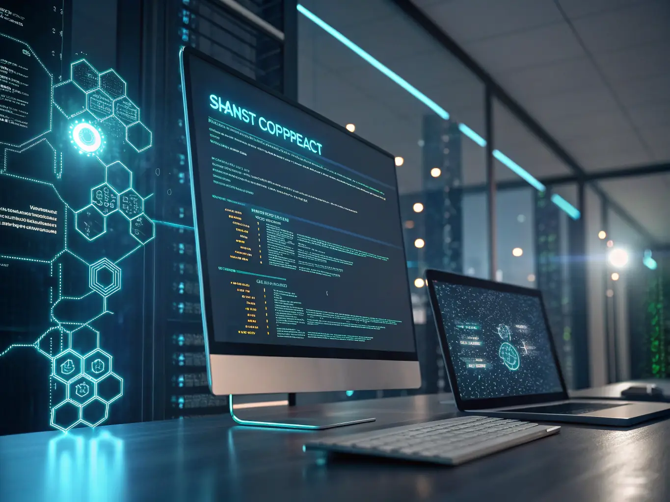 A visual representation of smart contracts automating real estate processes, such as rent collection and property maintenance, showcasing increased efficiency and reduced costs.