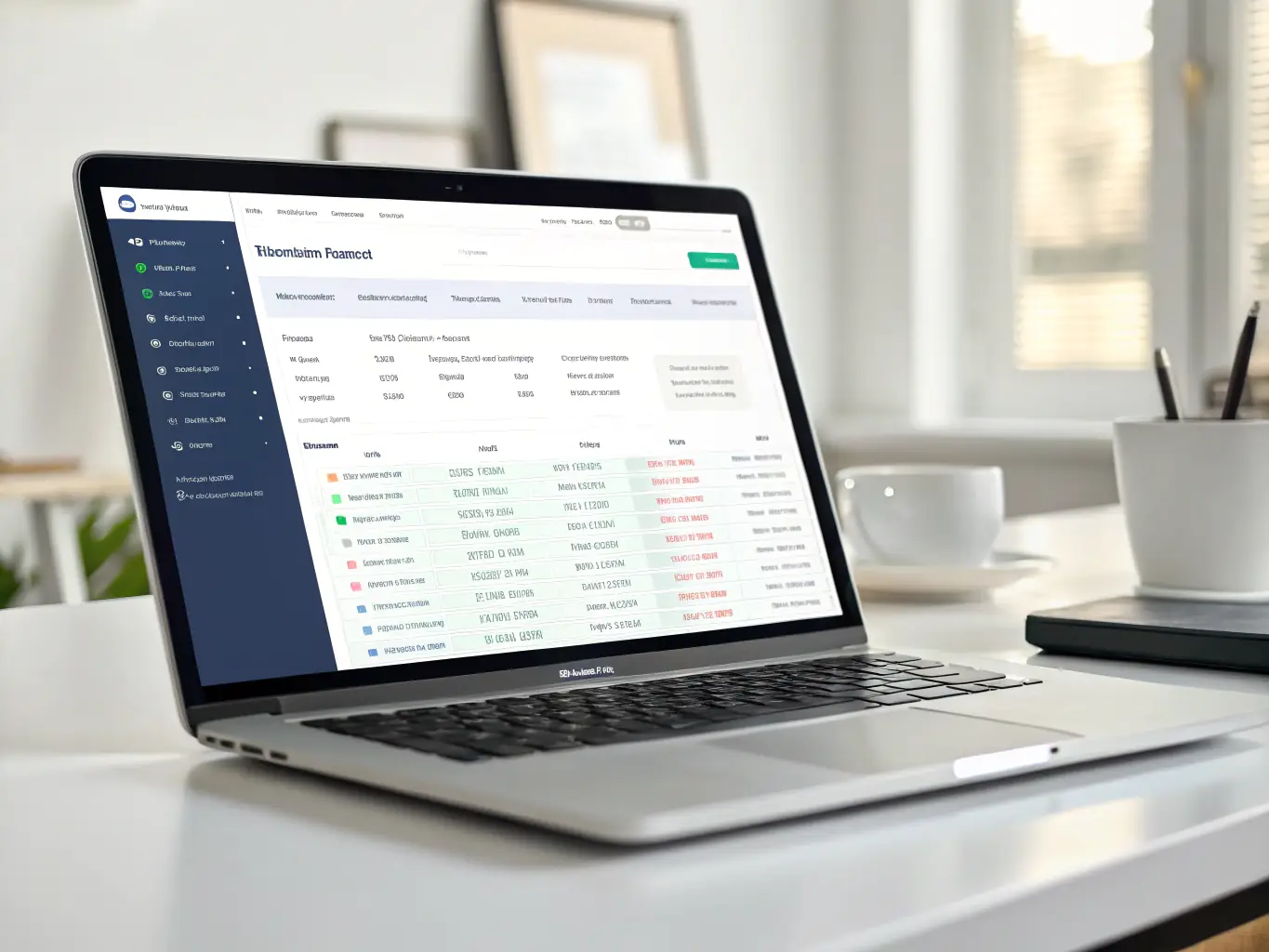 An image showcasing a secure digital ledger on a computer screen, highlighting the benefits of blockchain for secure and efficient property record management.